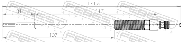 Bougie de préchauffage FEBEST 04642-005