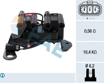 Bobine d'allumage FAE 80253