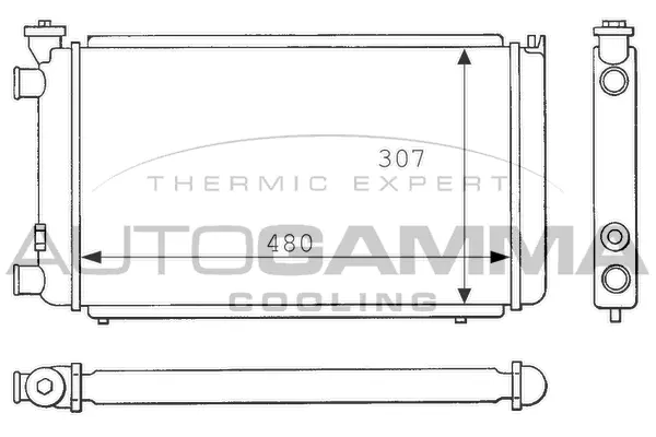 Radiateur, refroidissement du moteur AUTOGAMMA 100842