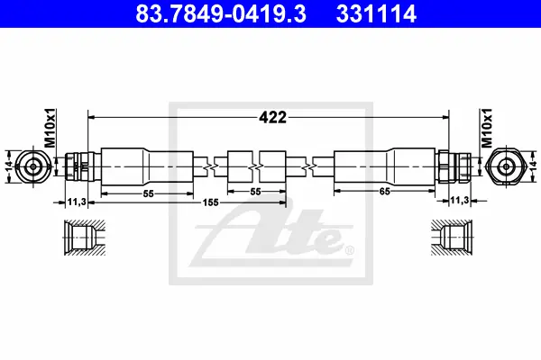 Flexible de frein ATE-APAC 83.7849-0419.3