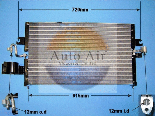 Condenseur, climatisation AUTO AIR GLOUCESTER 16-1114