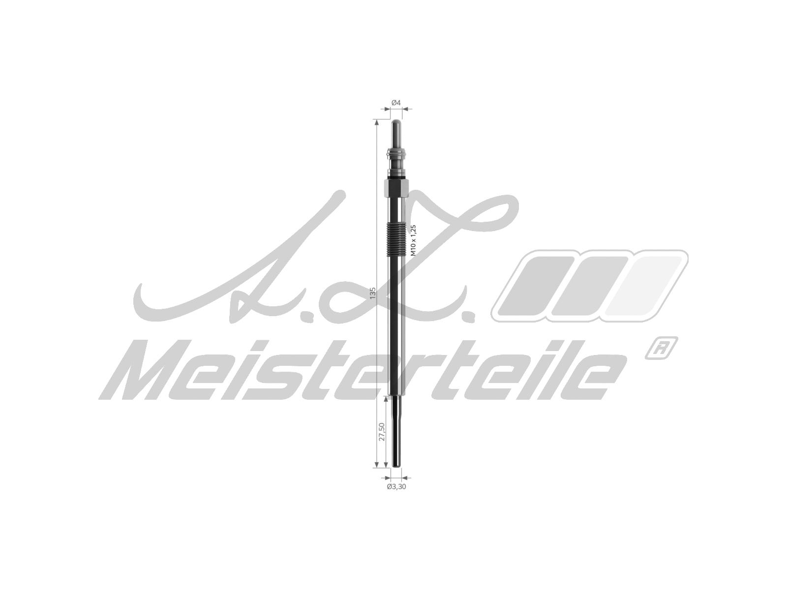 Bougie de préchauffage A.Z. Meisterteile AZMT-49-040-1050