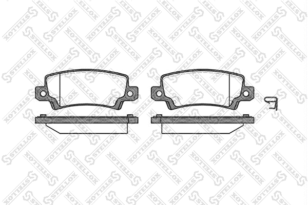 Kit de plaquettes de frein, frein à disque STELLOX 885 002B-SX