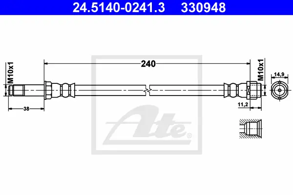 Flexible de frein ATE-APAC 24.5140-0241.3