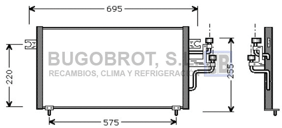 Condenseur, climatisation BUGOBROT 62-MT5119