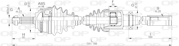Arbre de transmission OPEN PARTS DRS6300.00