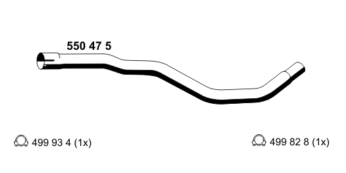Tuyau d'échappement ERNST 550475