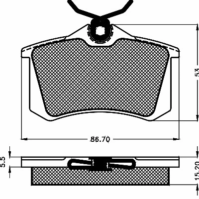 Kit de plaquettes de frein, frein à disque BSF 10481