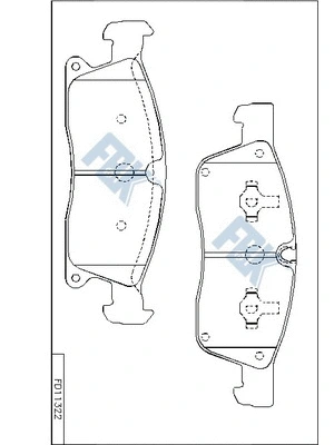Kit de plaquettes de frein, frein à disque FBK FD11322