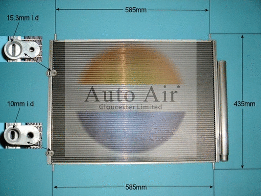 Condenseur, climatisation AUTO AIR GLOUCESTER 16-0050