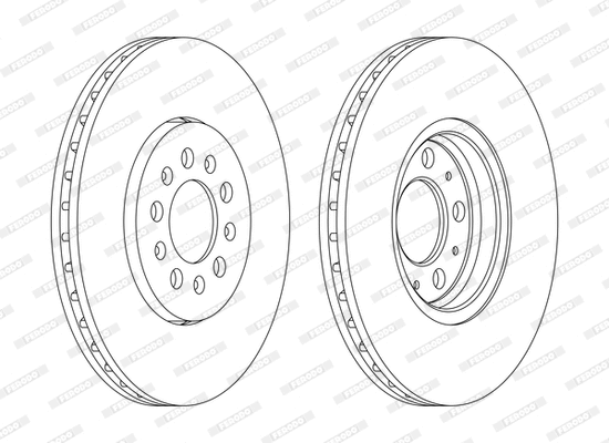 Disque de frein FERODO DDF1221P-D