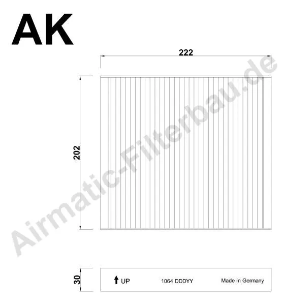 Filtre, air de l'habitacle AIRMATIC Filterbau IF1064