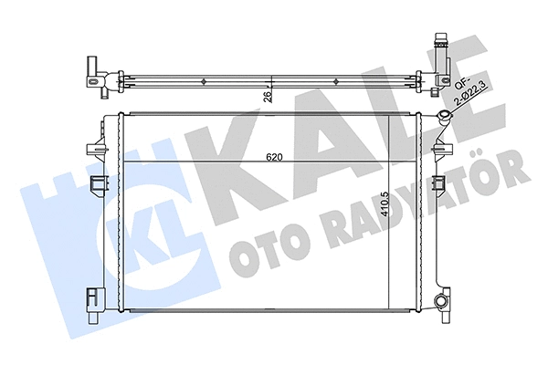 Radiateur basse température, refroid. d'air de suralim. KALE OTO RADYATÖR 356345