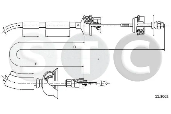 Tirette à câble, commande d'embrayage STC T482706