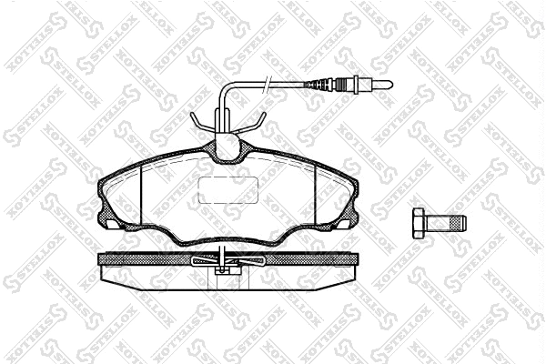 Kit de plaquettes de frein, frein à disque STELLOX 614 004B-SX