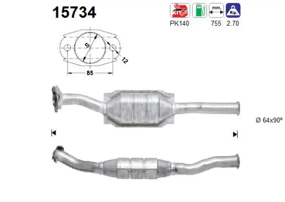Catalyseur AS 15734