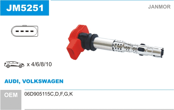 Bobine d'allumage JANMOR JM5251