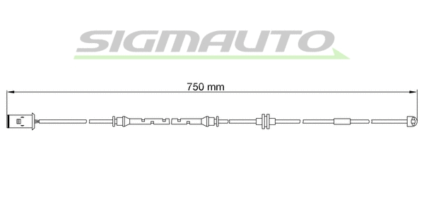 Contact d'avertissement, usure des plaquettes de frein SIGMAUTO WI0618