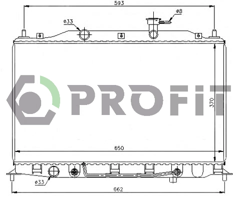 Radiateur, refroidissement du moteur PROFIT PR 1807A5