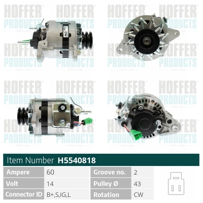 Alternateur HOFFER H5540818