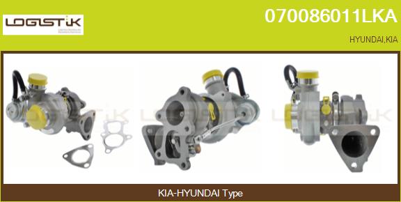 Turbocompresseur, suralimentation LGK 070086011LKA