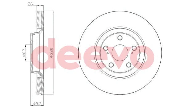 Disque de frein DEEVO BD23680
