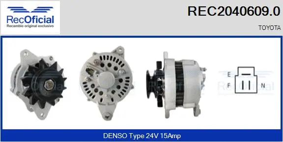 Alternateur RECOFICIAL REC2040609.0