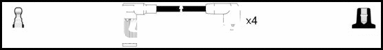 Kit de câbles d'allumage LEMARK HOES1327