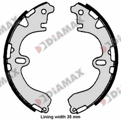 Jeu de mâchoires de frein DIAMAX N01397