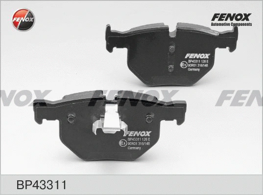 Kit de plaquettes de frein, frein à disque FENOX BP43311