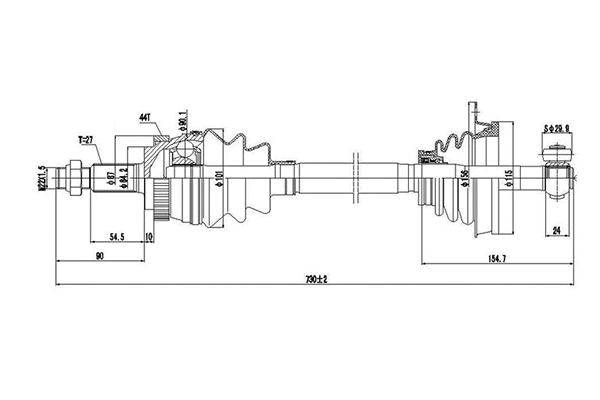 Arbre de transmission DYNAMATRIX DDS250221