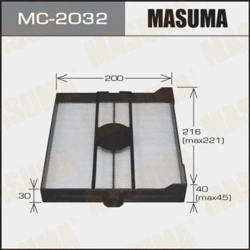 Filtre, air de l'habitacle MASUMA MC-2032