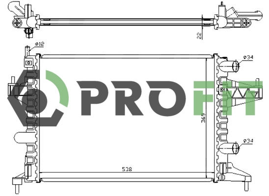 Radiateur, refroidissement du moteur PROFIT 1740-0374