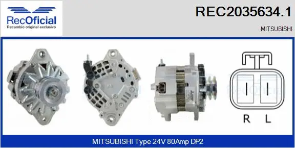 Alternateur RECOFICIAL REC2035634.1