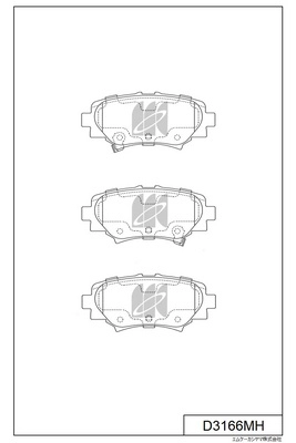 Kit de plaquettes de frein, frein à disque MK Kashiyama D3166MH