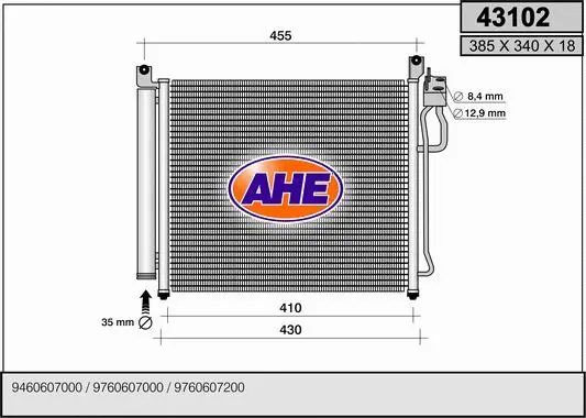 Condenseur, climatisation AHE 43102