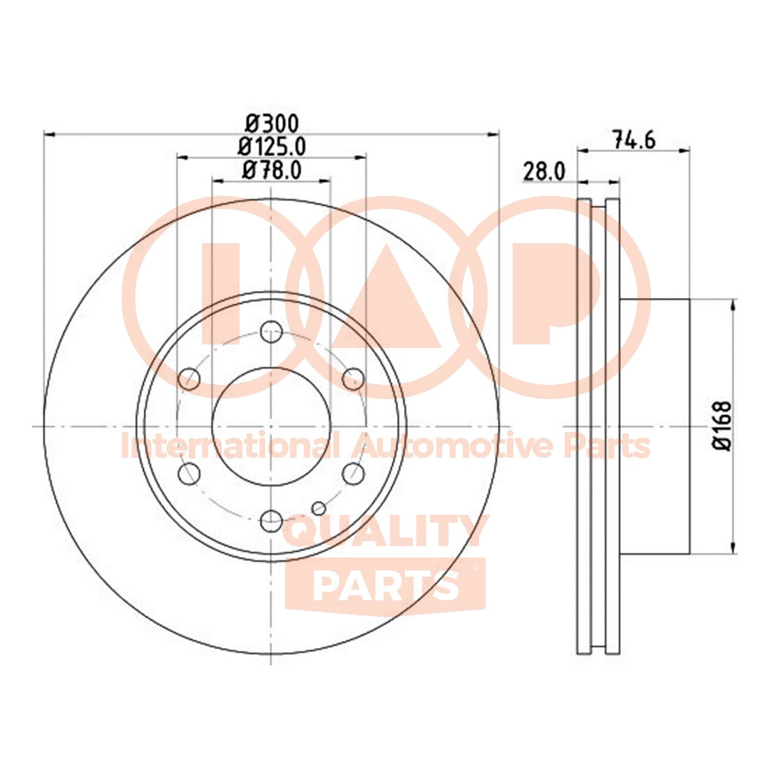 Disque de frein IAP QUALITY PARTS 709-57010
