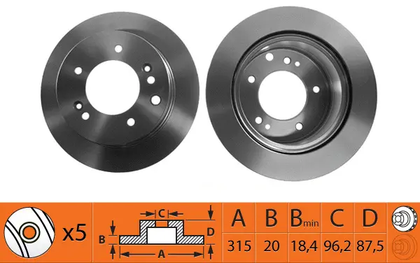 Disque de frein SB BR13103T