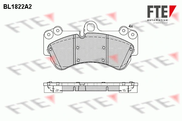 Kit de plaquettes de frein, frein à disque FTE 9010400