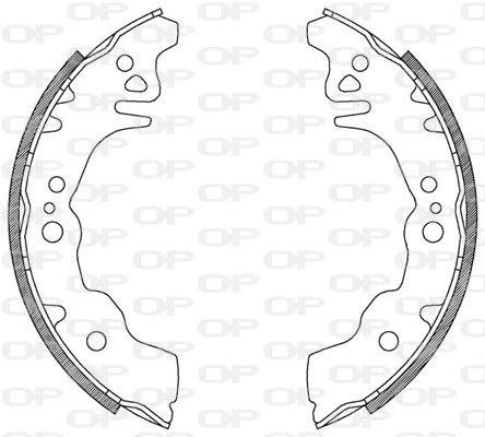 Jeu de mâchoires de frein OPEN PARTS BSA2127.00