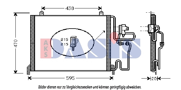 Condenseur, climatisation AKS DASIS 182015N