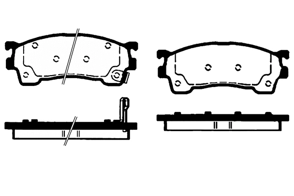 Kit de plaquettes de frein, frein à disque Technika 01490A