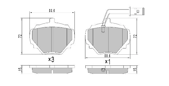 Kit de plaquettes de frein, frein à disque FREMAX FBP-1751