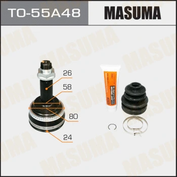 Jeu de joints, arbre de transmission MASUMA TO-55A48