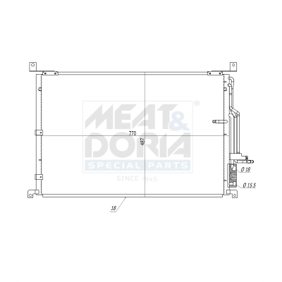 Condenseur, climatisation MEAT & DORIA 991295