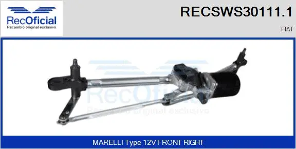 Système de nettoyage des vitres RECOFICIAL RECSWS30111.1