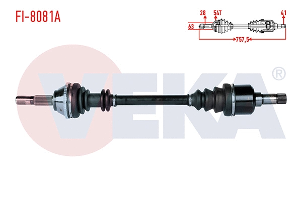Arbre de transmission VEKA FI-8081A