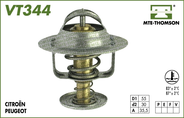 Thermostat, liquide de refroidissement MTE-THOMSON VT344.83
