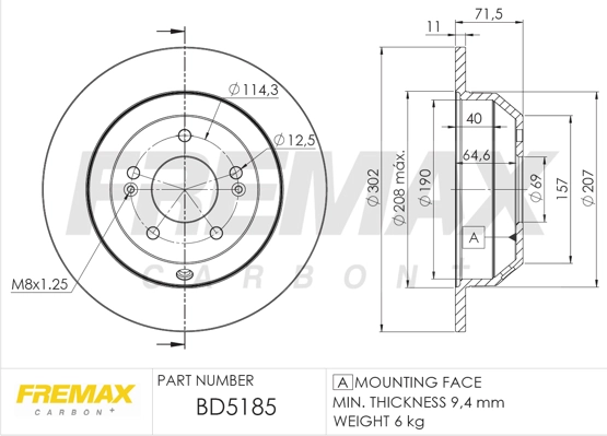 Disque de frein FREMAX BD-5185