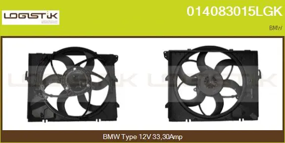 Moteur électrique, ventilateur pour radiateurs LGK 014083015LGK
